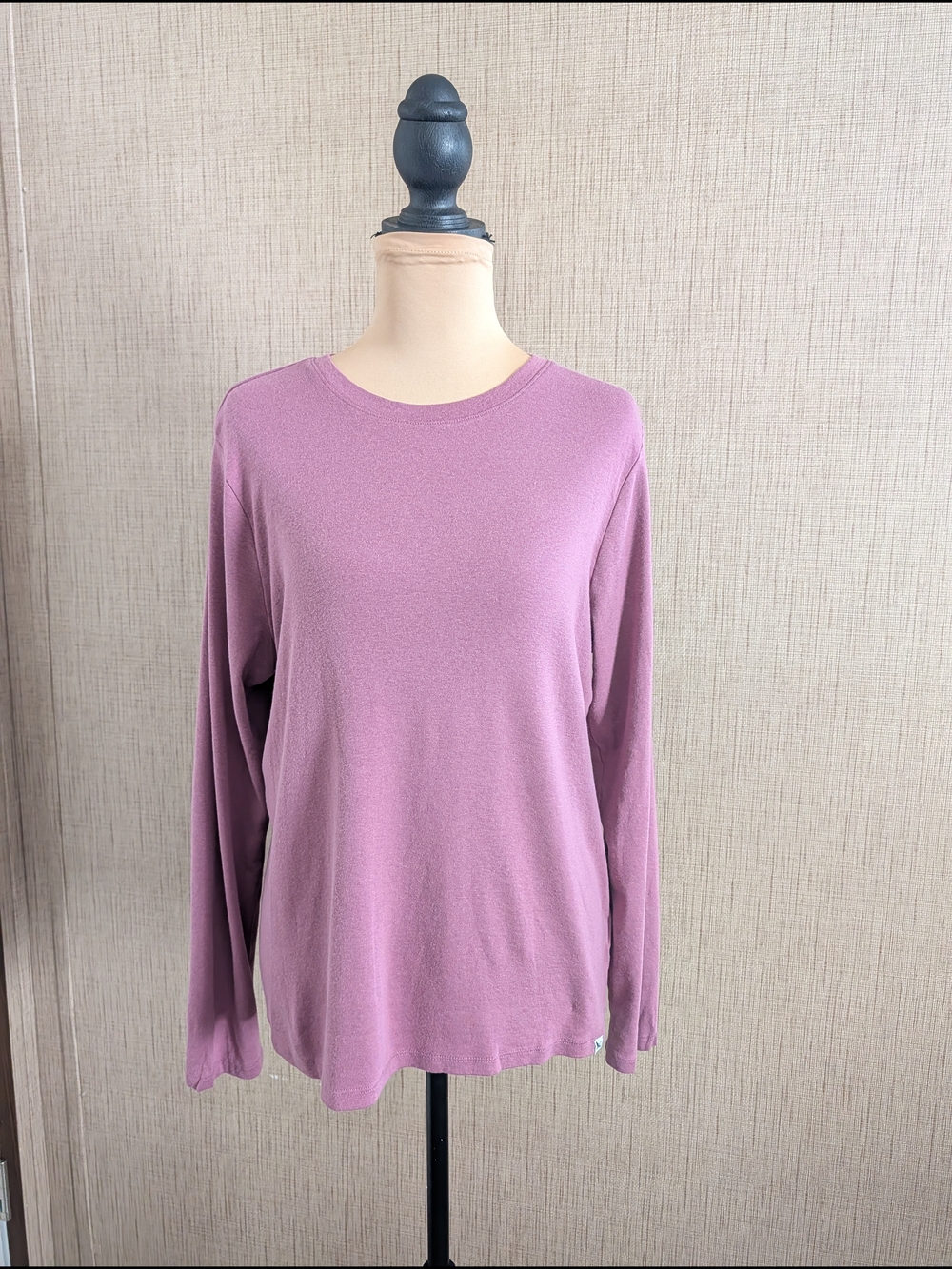 Eddie Bauer Long Sleeve Crewneck Top in Dusty Rose